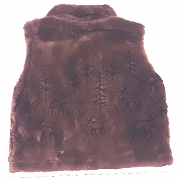 L Black Mountain Outdoor animal print vest EUC - Picture 2 of 7